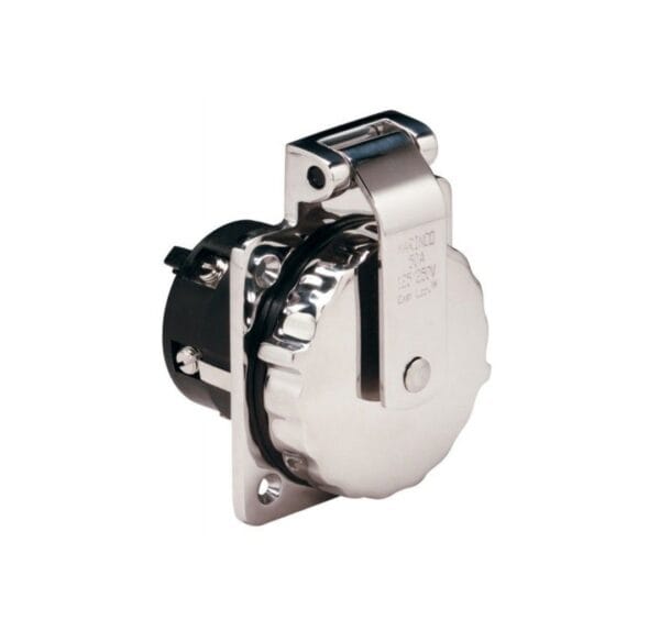 MARINCO Shore Power Inlet 6373EL 50A 125/250V 4 Wire SS Cover