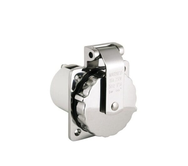 Shore Power Inlet 303SSEL-BXPK 16A 230V SS316 Body With Easy Lock System & Rear Safety Enclosure