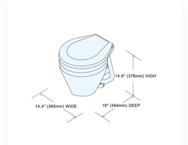 TMC  New Round Base Electric Marine Toilet with Designed Cover - Image 3