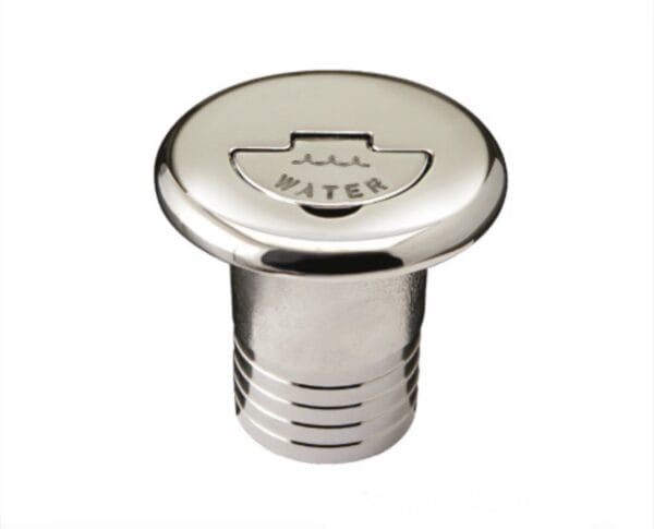 CHROMED BRASS DECK FILLER WITH RETRACTABLE HANDLE - WATER 38