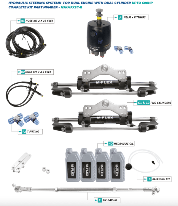 M-FLEX Hydraulic System For Dual Engine With Dual Cylinder Upto 600HP - Image 2