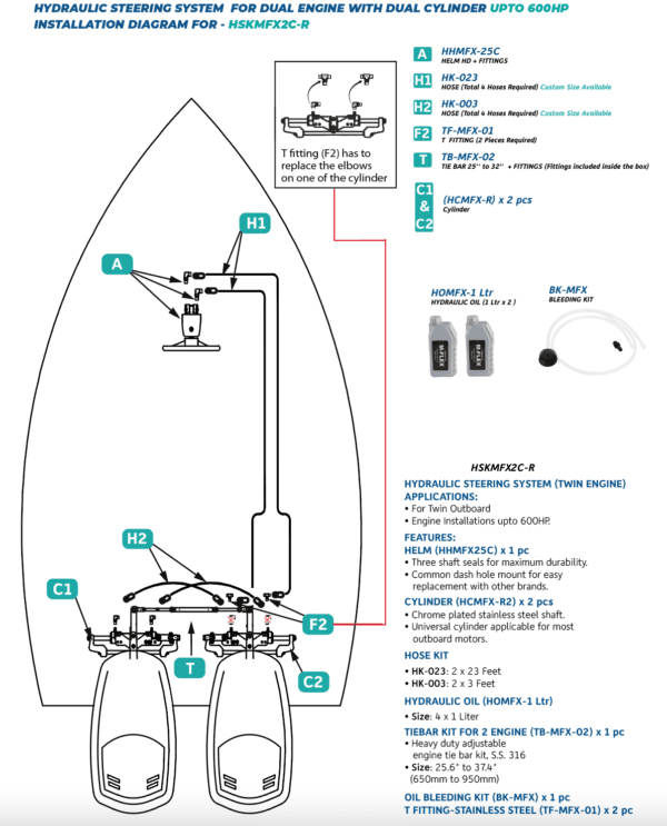 M-FLEX Hydraulic System For Dual Engine With Dual Cylinder Upto 600HP - Image 3