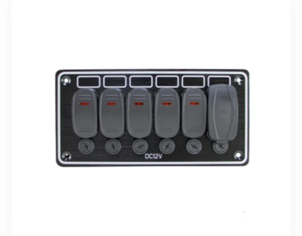 5 Gang Switch Panel With USB Ports