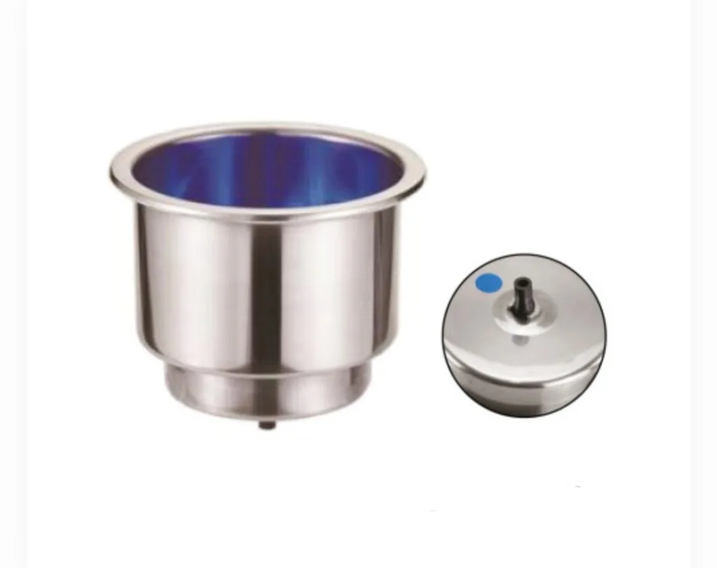 Blue LED Drink Can Holder SS