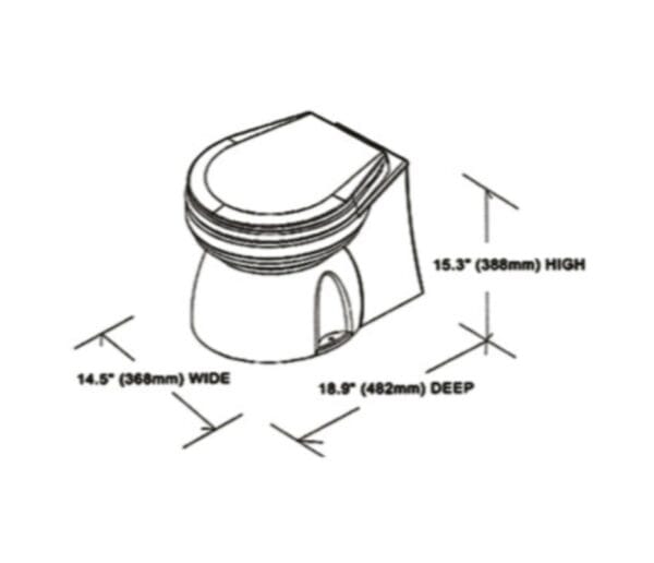 TMC - Electric Marine Toilet 12 - 24v - Image 2