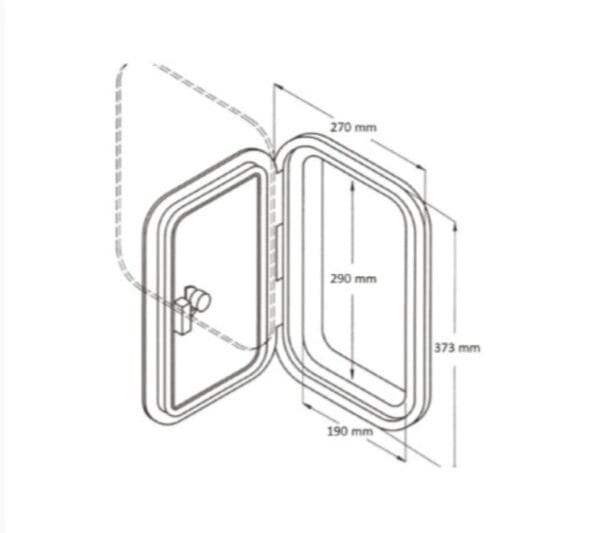 Hatch 180° (373mm x 270mm) - Image 2
