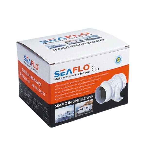 Seaflo In-Line Bilge Blower Fan 3" 12-24v - Image 2