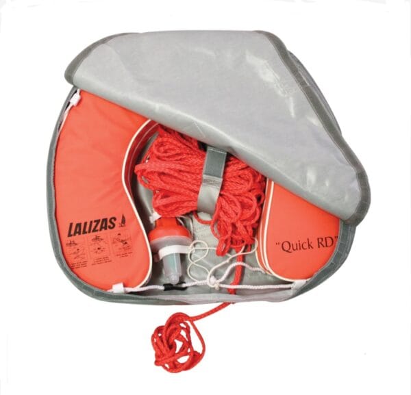 Set Horseshoe Lifebuoy 'Quick RD' orange, Lifeb. Light 71325, 30m rope, case gray