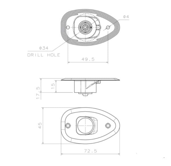 MICRO LED 12 Starboard & Port Lights  Side & Flush mounted, Set - Image 3