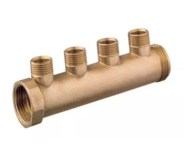 Manifold 83 mm 2 x 3/4"GF-M "2 x 1/2" G1(M) Brass