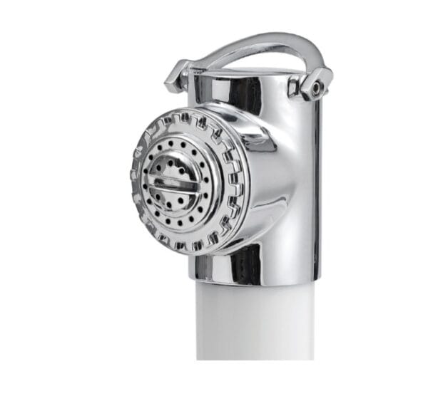 Classic EVO deck shower for bulkhead mounting with Mizar push-button shower - Image 2