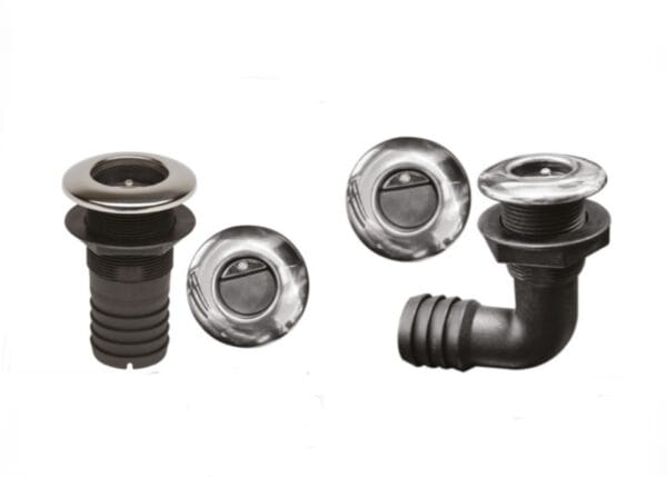 CANSB - Thru Hull with Stainless Steel Cover and Valve
