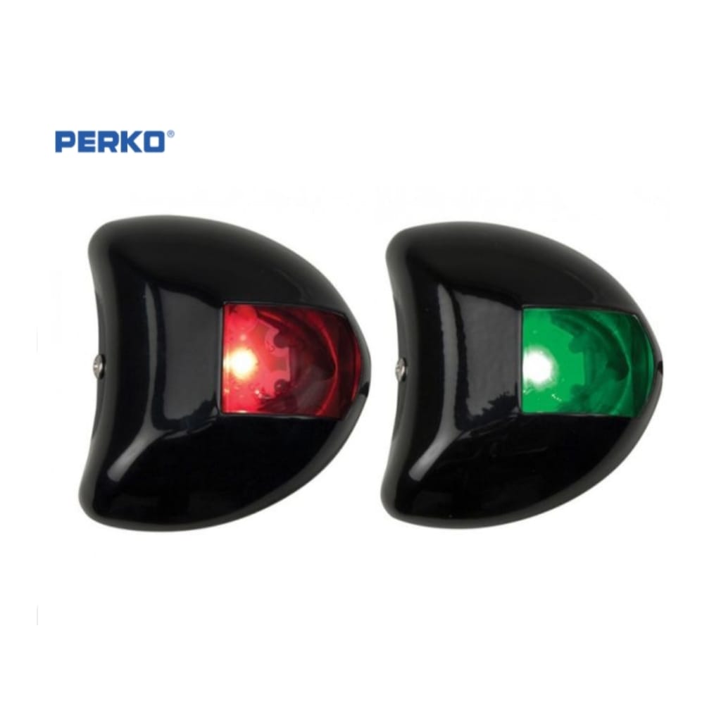 Navigation stbd+port Black Vertical Mount 12V Stealth Series LED light