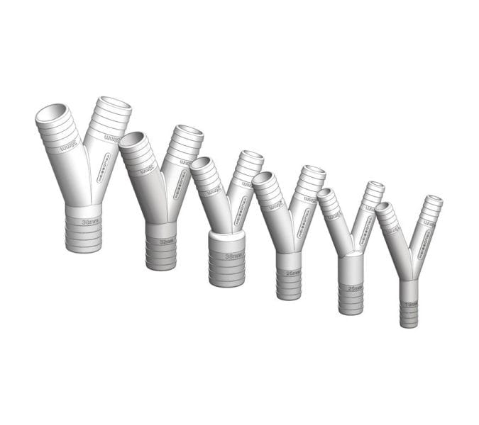 Y fitting Piece White 19 mm GRP